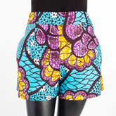 Summer Vibes: African Print Pattern Beach Shorts for Women, 100% Cotton - Flexi Africa - Free Delivery www.flexiafrica.com